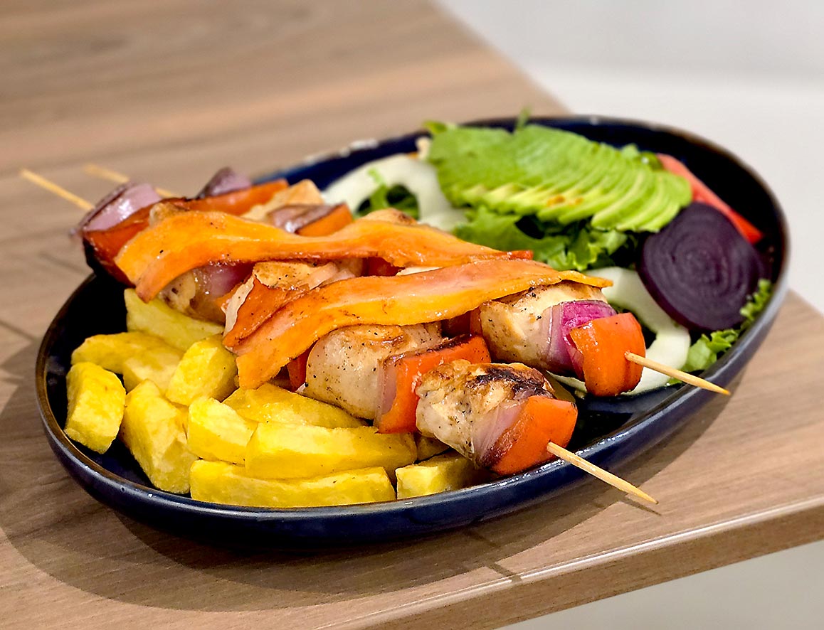 Brocheta de pollo
