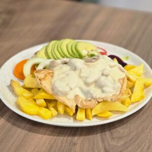 Pechuga en salsa de champignones